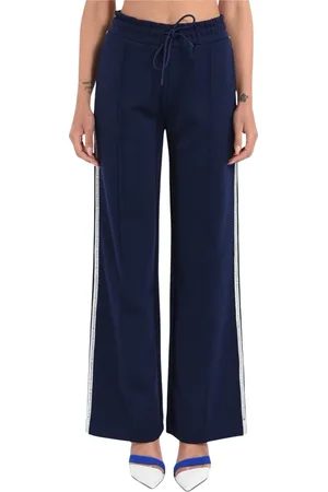 Msgm Dames, Broeken, Blauw, Maat: M Katoen