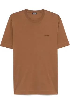 Ermenegildo Zegna Heren, Tops, Bruin, Maat: M Katoen
