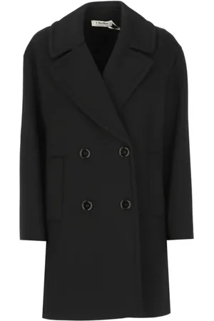 Max Mara Dames, Mantels, Zwart, Maat: L