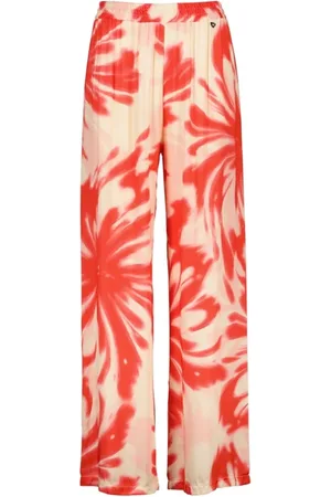AMELIE & AMELIE Dames, Broeken, Rood, Maat: XL