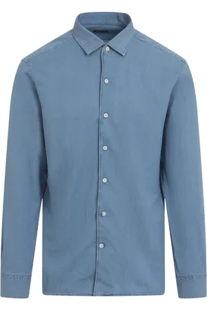 Ermenegildo Zegna Heren, Overhemden, Blauw, Maat: XL Katoen
