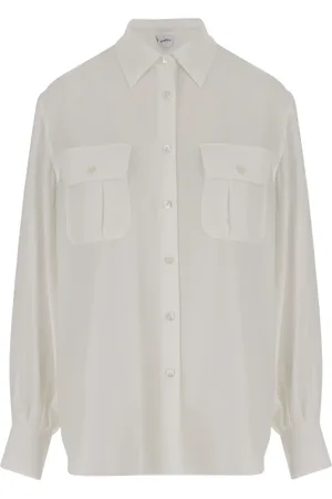 Aspesi Dames, Blouses & Shirts, Wit, Maat: XS Zijde