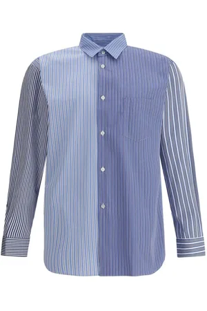 Comme des Garçons Heren, Overhemden, Blauw, Maat: L Katoen