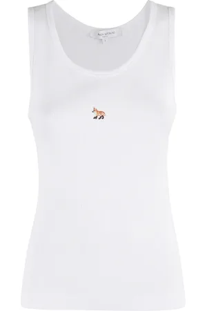 Maison Kitsuné Dames, Tops, Wit, Maat: S Katoen