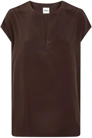 Aspesi Dames, Blouses & Shirts, Bruin, Maat: L