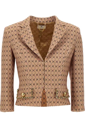 Elisabetta Franchi Dames, Jassen, Bruin, Maat: M
