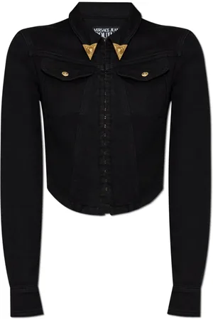 VERSACE Dames, Blouses & Shirts, Zwart, Maat: M Denim