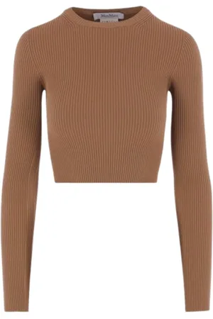 Max Mara Dames, Truien, Bruin, Maat: M Viscose