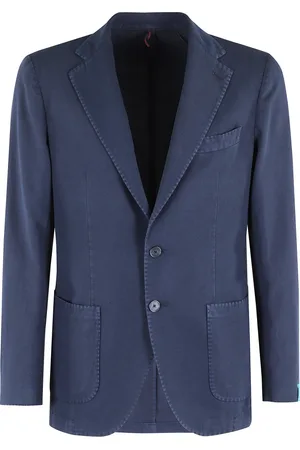 Biagio Santaniello Heren, Jassen, Blauw, Maat: XL Gabardine