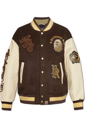 A Bathing Ape Heren, Jassen, Bruin, Maat: XL Wol