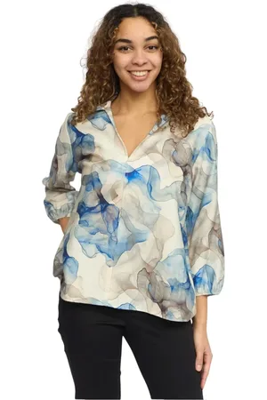 2-Biz Dames, Blouses & Shirts, Veelkleurig, Maat: S Nylon