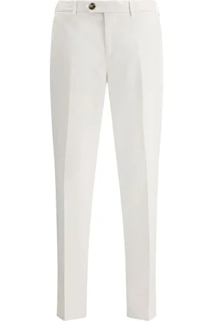 Brunello Cucinelli Heren, Broeken, Wit, Maat: 3XL Katoen