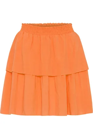 American Dreams Dames, Rokken, Oranje, Maat: S Viscose