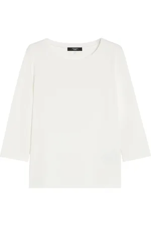 Max Mara Dames, Tops, Wit, Maat: S Katoen