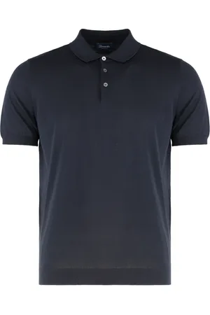 DRUMOHR Heren, Tops, Blauw, Maat: L Katoen