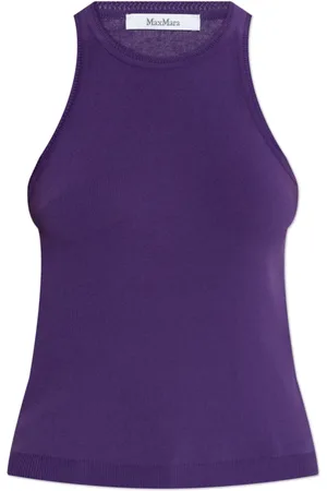 Max Mara Dames, Tops, Paars, Maat: M Katoen