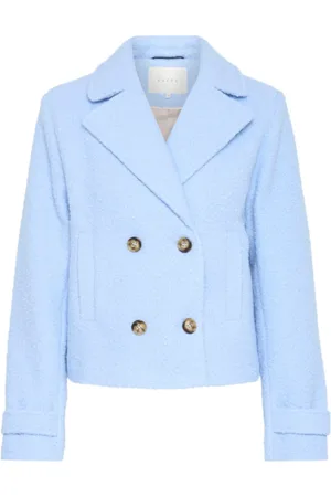 Kaffe Dames, Jassen, Blauw, Maat: 2XL