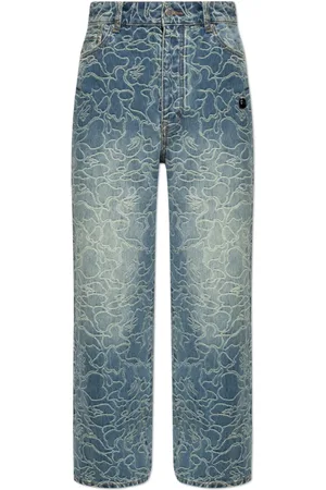 A Bathing Ape Heren, Jeans, Blauw, Maat: S Katoen