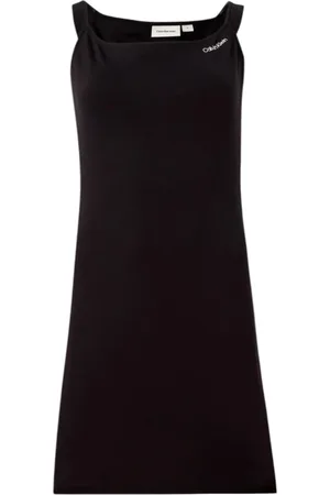 Calvin Klein Dames, Jurken, Zwart, Maat: L Viscose