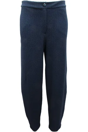 Emporio Armani Dames, Broeken, Blauw, Maat: M Katoen