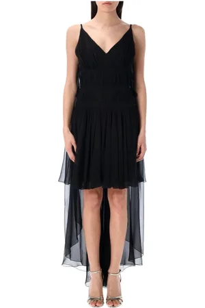 Alberta Ferretti Dames, Jurken, Zwart, Maat: XS Chiffon