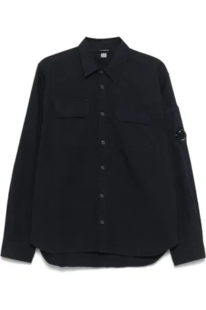 C.P. Company Heren, Overhemden, Blauw, Maat: 2XL Katoen