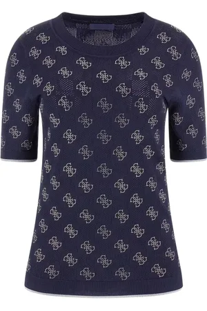 Guess Dames, Truien, Blauw, Maat: L