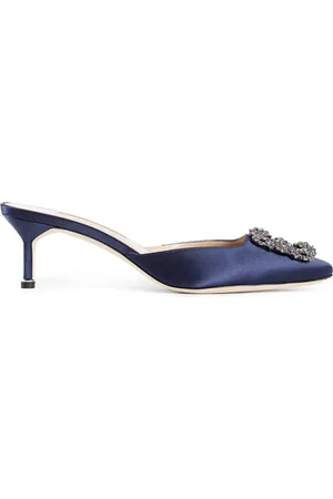Manolo Blahnik Dames, Schoenen, Blauw, Maat: 37 EU Satijn