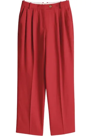 Tommy Hilfiger Dames, Broeken, Rood, Maat: S Viscose