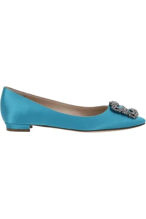 Manolo Blahnik Dames, Schoenen, Blauw, Maat: 36 EU Satijn