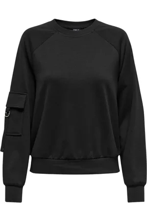 ONLY Dames, Sweatshirts & Hoodies, Zwart, Maat: M Poliester
