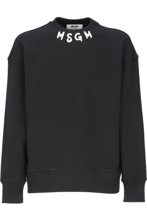Msgm Heren, Sweatshirts & Hoodies, Zwart, Maat: M Katoen