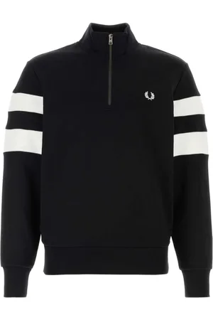 Fred Perry Heren, Sweatshirts & Hoodies, Zwart, Maat: S Katoen
