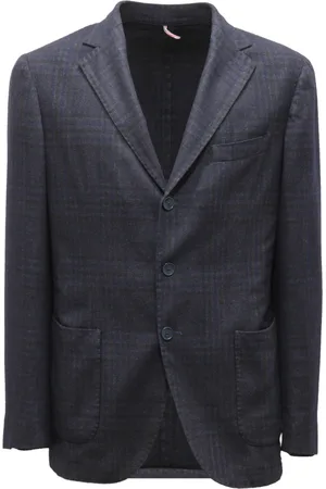 Biagio Santaniello Heren, Jassen, Blauw, Maat: XL Wol