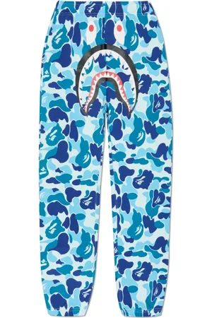 A Bathing Ape Heren, Broeken, Blauw, Maat: S Katoen