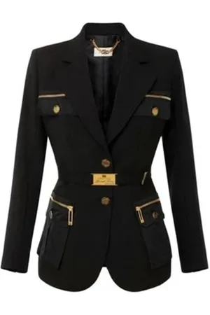 Elisabetta Franchi Dames, Jassen, Zwart, Maat: XS