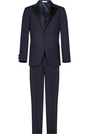 Boglioli Heren, Pakken, Blauw, Maat: XL Wol