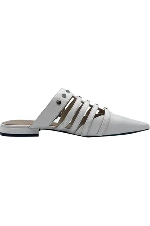 Pinko Dames, Schoenen, Wit, Maat: 36 EU Leer
