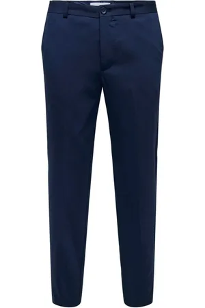 Only & Sons Heren, Broeken, Blauw, Maat: L Viscose