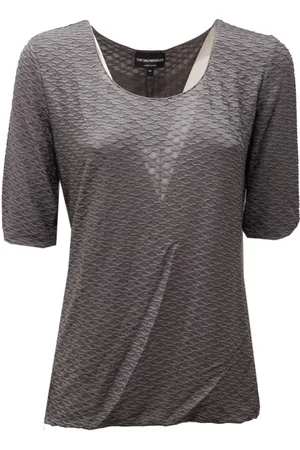Emporio Armani Dames, Blouses & Shirts, Grijs, Maat: XL Wol