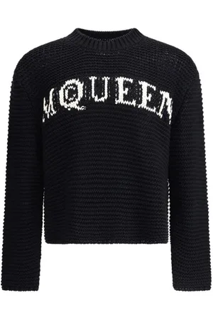 Alexander McQueen Heren, Truien, Zwart, Maat: L Katoen