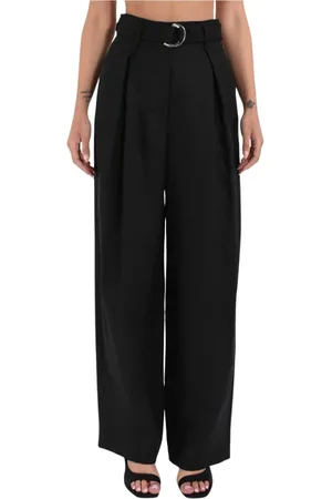 Max Mara Dames, Broeken, Zwart, Maat: XS Linnen