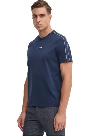 Michael Kors Heren, Tops, Blauw, Maat: S Katoen