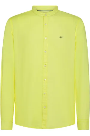 sun68 Heren, Overhemden, Groen, Maat: XL Linnen