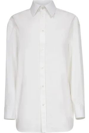 Saint Laurent Dames, Blouses & Shirts, Wit, Maat: M Katoen