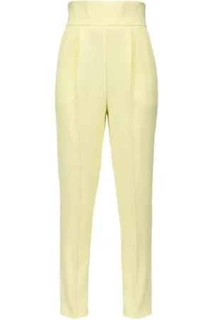 Pinko Dames, Broeken, Geel, Maat: XS Poliester