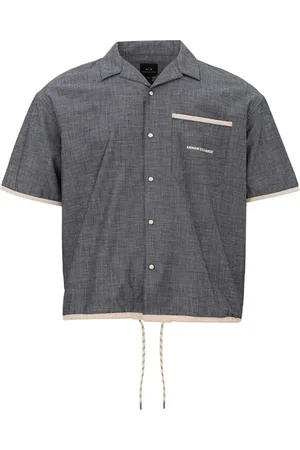 Armani Exchange Heren, Overhemden, Blauw, Maat: M Denim