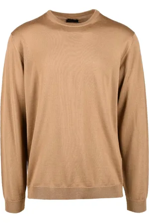 Roberto Collina Heren, Truien, Bruin, Maat: 2XL Wol