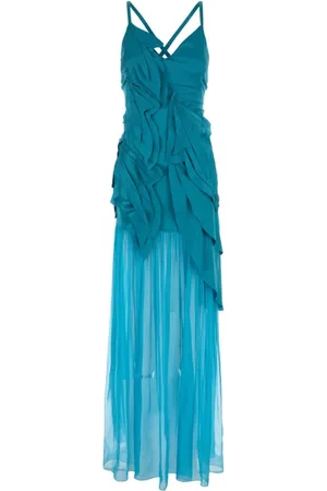 Alberta Ferretti Dames, Jurken, Blauw, Maat: 2XS