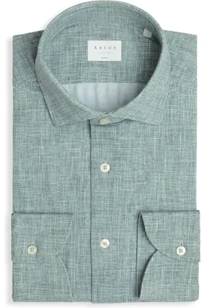 Xacus Heren, Overhemden, Groen, Maat: 3XL Leer
